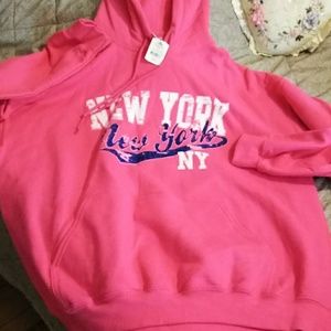 New York Pink Hoodie